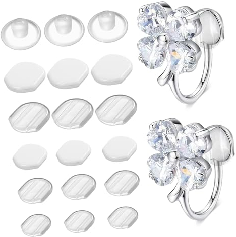 LALAFINA 60stücke Silikon Ohrring Kissen Pads Rutschfeste Ohrringverschlüsse Für Ohrstecker Ohrring Stützpflaster Kompatibel Mit Ohrclips