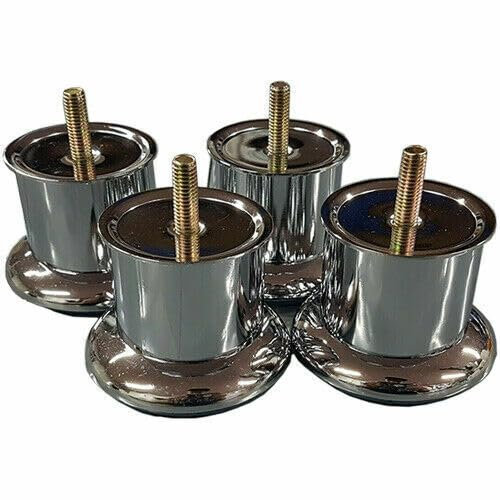 Furniture Feet, Chrome Legs for Sofas, Beds, Chairs, Stools, 50-120mm, M8 Nuts (8 Chrome Legs + M8 D nuts & T nuts, 50 MM)