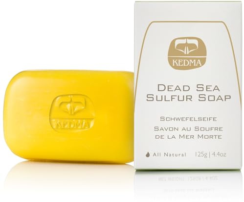 KEDMA - Schwefelseife für fettige und problematische Haut - 125g | Schwefelseife entfernt überschüssigen Talg und Unreinheiten und eignet sich für fettige, zu Unreinheiten neigende Haut.