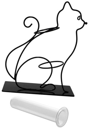 MERRYHAPY Eisenkunstvase Mit Hohlvase Für Hydroponische Blumenvase Transparente Glasvase Als Luftpflanzgefäßschmuck Dekorative Vase Für Zuhause