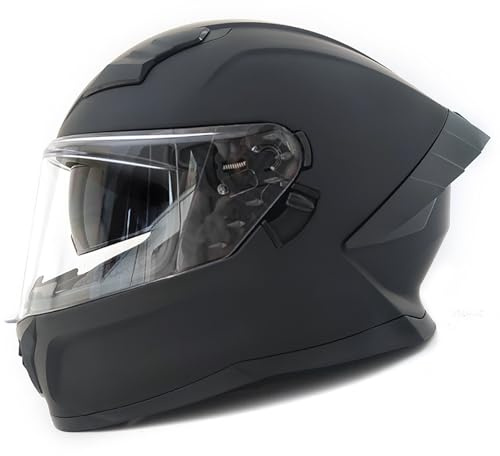 Helhjälmar för damer, ECE 22.06 motorcykelhjälmar, herrhjälmar för scooter med dubbelskiktade imfria visir, brusreducerande hjälmar. 5,M(57-58CM)