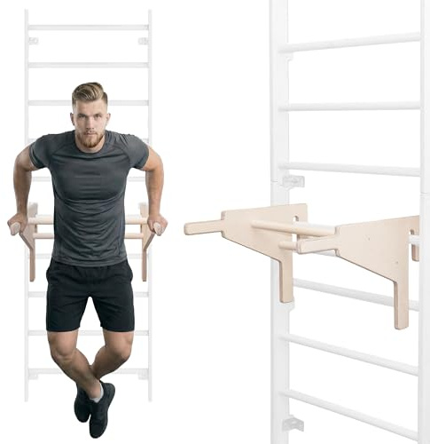 MAMOI® Barre per dip per parete di roccia, impugnature per esercizi di forza, altezza regolabile, allenamento con calisthenics e flessioni, attrezzo fitness per casa, barre di allenamento stabili