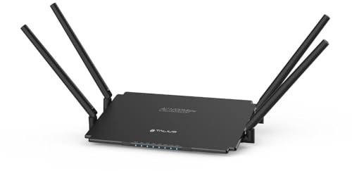 Talius RT-1200 Router WiFi sobremesa Doble Band 4 Puertos LAN 4 Antenas Orientables.