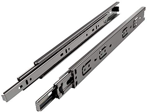 JUNKER 1 par (2 piezas) Guía de Cajón Extracción total KV1-25-H35-L300-NF Alto 35 / L 300 mm / 25 kg Capacidad de Carga