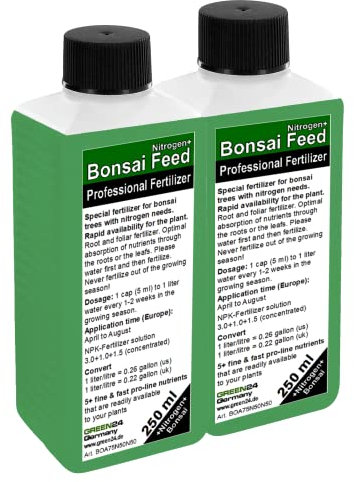 GREEN 24 Engrais pour bonsaï NPK azote + Engrais HIGHTECH pour fertiliser les bonsaïs, engrais liquide premium gamme professionnelle 500ml