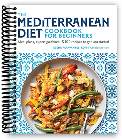 Il libro di cucina della dieta mediterranea per principianti: piani pasti, guida esperta e 100 ricette per iniziare [rilegatura a spirale] Elena Paravantes RDN