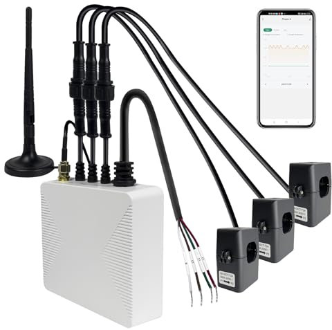 OWON 3 Phase WiFi Smart Home Energy Monitor With 3 300A Circuit Level Sensors Vue Real Time Electricity Smart Life Meter