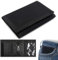 MUYAPAY Slim Geldbeutel für Kinder Dreifach Geldbörse Portmonee Minibörse mit Ketten Clip Reißverschluss Herren Dreifache Geldtasche,für Münztasche Kartenhalter Geschenke 12 x 8 x 1 cm(Schwarz)
