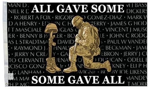 Flag 3x5 Ft (No Flagpole) All Gave Some Some Gave All Military Flag Banner FT USA Man Cave Veteran KIA