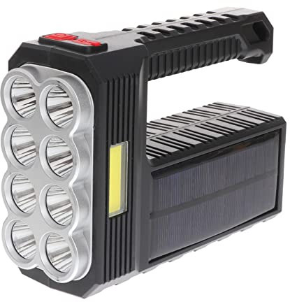 Uonlytech Solarbetriebene Led Arbeitsleuchte Usb Wiederaufladbar Kompakt Tragbare Campinglampe Wetterfest Für Outdoor Angeln Wandern