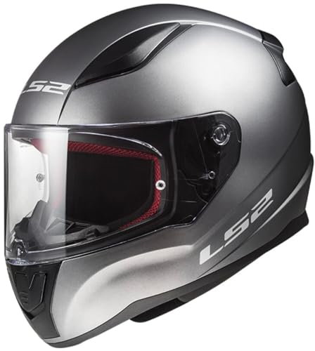 LS2, Casco integral moto RAPID II solid mat titanium, S