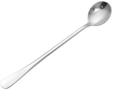 HPTHLY Tablespoons Long Handle Round Stainless Steel Coffee Scoop Dessert Spoon Cooking Mixing Stirrer Salad Fork Tableware Serving Spoon