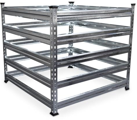 Bituxx Komposter Garten Wetterfest Kompostierer Kompostbehälter Metall 120 x 120 cm