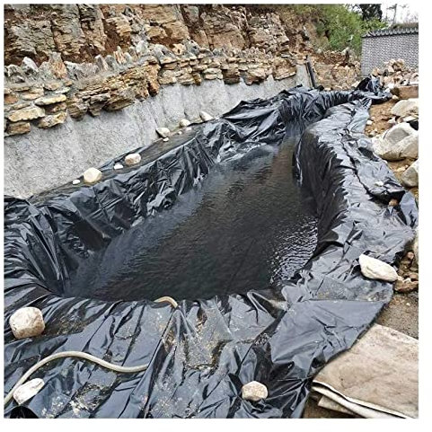 Bâche de protection flexible résistante aux UV pour bassin à poissons - Accessoires de jardin - Taille 3 x 9 m - Noir