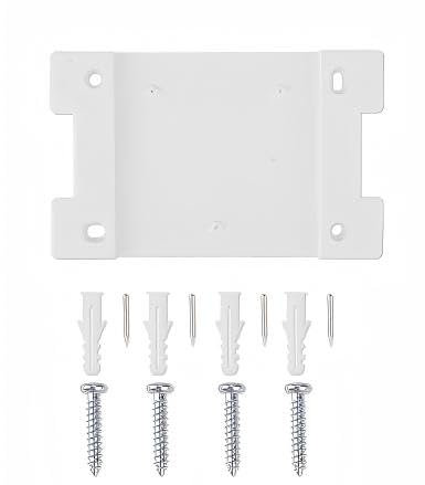 Support mural universel blanc avec matériel de montage