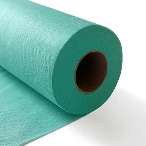 Longing Home Tischläufer, Tischband, 0.3 × 25M, 30g/㎡, Türkis, Einweg Vlies Stoffähnlich Tischdecke Rolle, Hochzeit, Geburtstag, Party, Dekoration