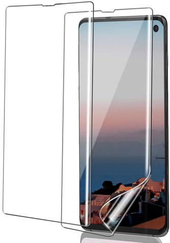 ICESPRING für Panzerglas für Samsung Galaxy S10 Schutzfolie, 2 Stück Weich TPU Kratzfest Panzerfolie für Samsung S10 Folie, Fingerabdruck-ID Schutzglas für Galaxy S10 Panzer Schutz Glas