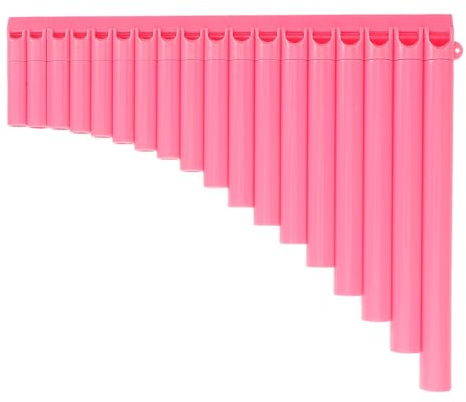 Rosa Panflöte mit 16 Pfeifen für Schüler und Anfänger | Abs und Kunstharz, für Unterricht und Schulkonzerte, Traditionelles Chinesisches Musikinstrument