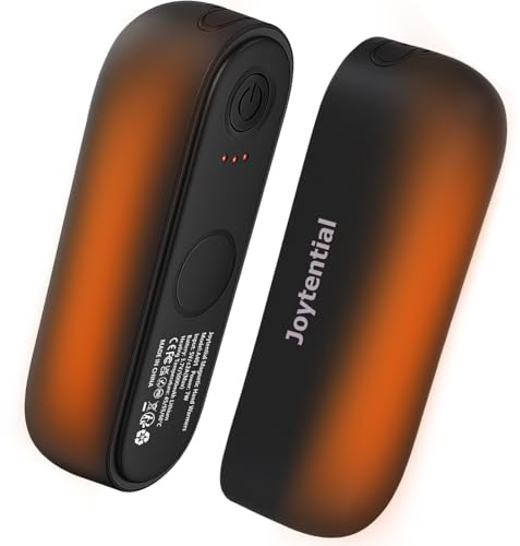 Joytential 10000mAh Chauffe Mains Rechargeables, 2 en 1 Chaufferette Électriques Magnétiques Portables, 3 Niveaux de Chaleur, Chauffe-Main pour Extérieur, Camping, Cadeau pour Hommes et Femmes, Noir