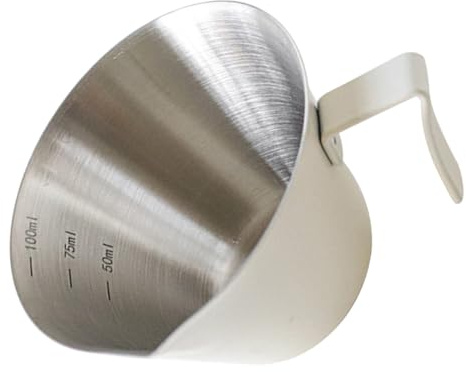 iplusmile Bicchiere Misurino per Espresso in Acciaio Inossidabile con Beccuccio e Manico Tazza Piccola per Dosaggio Preciso del Caffè Multiuso per Latte e Caffè Facile da Pulire e Compatto