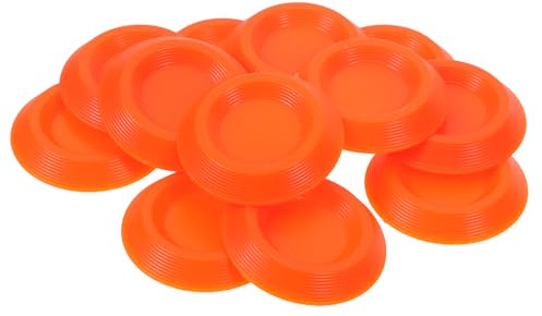 FOMIYES 12 Comederos para Cucarachas Naranjas de 3,4 Cm, Platos Pequeños de Plástico Resistente para Insectos y Reptiles, Comedero Práctico para Terrarios y Alimentación de Insectos