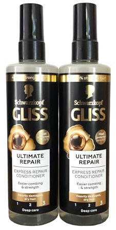 Gliss Conditioner Ultimate Express Repair 6.8 Ounce Spray (200ml) (2 Pack)