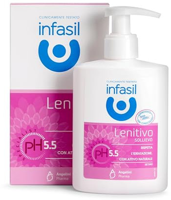 Infasil, Detergente Intimo Lenitivo pH Specialist, Detersione Delicata per Soggetti con Secchezza Intima, Rispetta l'Idratazione, Formula a pH 5,5 con Attivo Naturale, Clinicamente Testato, 200 ml