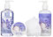 Scents of Collinwood - 4 Piece Women’s Classic and Elegant Lavender Coconut Scent Bath Set - Includes Shower Gel, Shampoo, Body Butter and a Bath Puff,Purple
