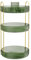 SONGMICS Makeup Organiser Rotating, 3-Tier Round Skincare Organiser, Customisable, Toiletries Cosmetics Organiser, Gift, Pale Green JKA011C01