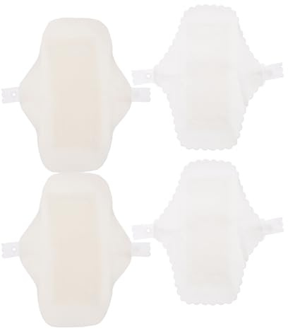 Healeved Compresas Menstruales Reutilizables 7.08X5.31 Pulgadas 4 Pcs Almohadillas De Algodón Transpirables Con Capa Impermeable Para Uso Diario Y Postparto