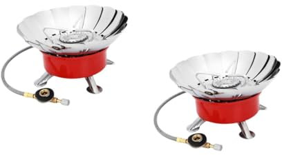 BESPORTBLE 2piezas Cocina De Gas Portátil Cabezal para Camping y Barbacoa Estufa Ligera Senderismo y Actividades