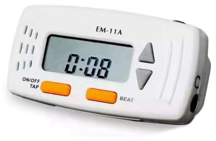 Rtxbvg EM-11 Metronomo per Chitarra con Clip e Funzione Orologio Mini Metronomo Elettronico per Chitarristi, Accessori Portatili per Chitarra