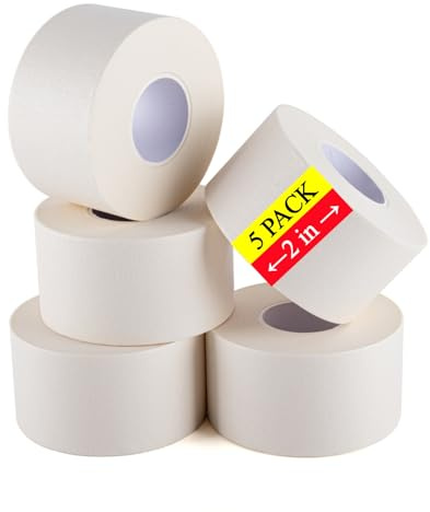 CEILIWEN 50mm x 50m Masking Tape (5 Rolls) - Multi-Surface Painters Tape for Sharp Lines, Painting & Decorating, Wall Protection - Low Residue, Easy to Tear