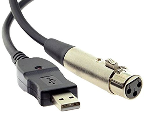 System-S – USB A (maschio) a 3pin XLR (femmina) cavo adattatore microfono Mic Link 290 cm