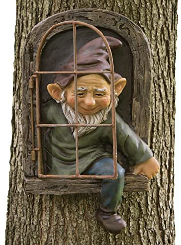 Bits and Pieces - Gnome From The Window Tree Decoration - Garden Decoration - Tree Face - Sculpture