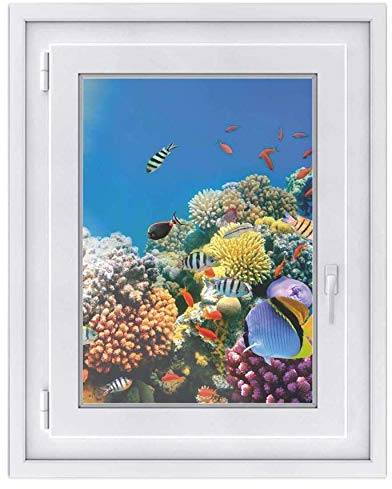 Fensterfolie Sichtschutz I Hochwertige Klebefolie für Fenster - Sticker I Deko Folie für Küche, Bad, Kinderzimmer - Wasserfest, Farbecht - Made in Germany