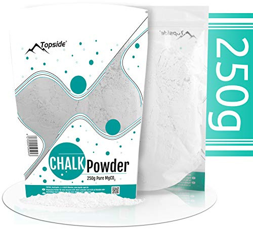 TOPSIDE 250g de Magnésie Poudre - Pur Carbonate de Magnésium pour Le Sport: Escalade, Musculation, Crossfit, Calisthenics - pour Plus de Grip