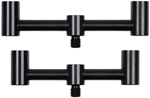 Fox Black Label Slim 2 Rod Buzz Bars - 2 Buzzerbars zum Karpfenangeln, Rutenhalter für Banksticks, Rutenhalterung, Rutenablage für Karpfenruten