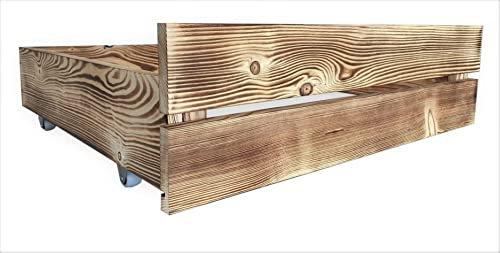 sunnypillow - 2 x Bettschubladen - Geflammt - Palettenbett M2