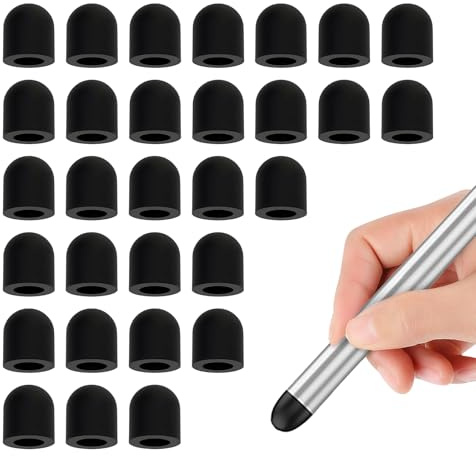 Baoblaze 30Stk Werkzeug Ersatz- Gummispitze 5,8mm für Stylus, Silikon Stifte Stylus Spitzen, Silikonspitze Ersatz für Touch Pencil Stylus Touchscreen, Replacement Stylus Nib für Eingabestift Touch