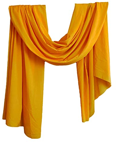 ZOYIEP Vorhäng- Querbehang Transparente Freihanddeko Hochzeitsbogen,Gardinen Voile für Schlafzimmer Wohnzimmer Hochzeit Deko (Gelb,150x700cm)