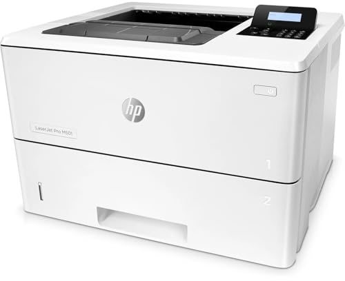 HP LaserJet Pro M501dn Printer 550 Sheet Paper Tray Black White LCD Display Backlit Text Automatic Duplex Print 45 ppm Up to 1200 x 1200 DPI (Renewed)