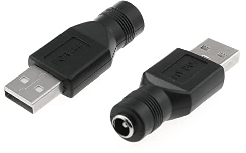 DGZZI 2PCS USB 2.0 A Male to DC 5V Female Adapter, Ultra-High-Speed Charging, Nickel-Plated USB Plugs, Widely Used in Small Appliances