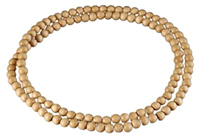 Kicomvi Halskette mit natürlichen Holzperlen, 8 mm, klobige Strang-Halsketten, handgefertigt, Afrika-Holzkette für Damen und Herren