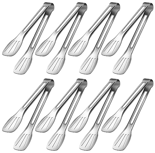 8Pcs Serving Tongs,DanziX 7 Inch Stainless Steel Food Tong for Buffet Event asnd Air Fryer