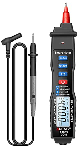 Tester digitale per multimetro | tester di tensione digitale AC/DC senza contatto a forma di penna – Tester elettrico tascabile facile da trasportare per donne, uomini, lavoratori Backlight