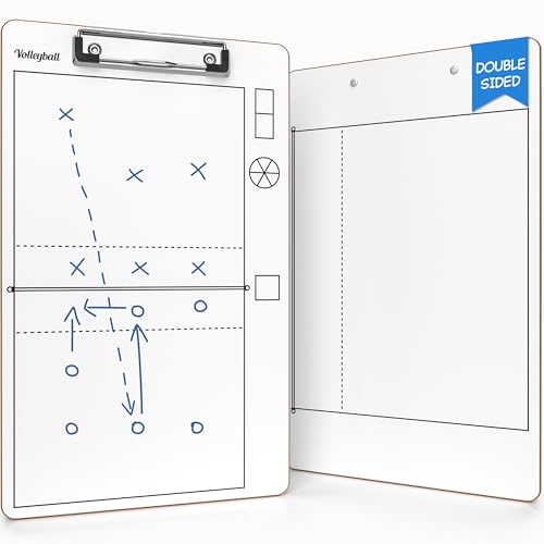 Scribbledo Volleyball-Tafel für Trainer, 38,1 x 22,9 cm, Volleyball-Rotationsrad, Whiteboard, Coaching-Zubehör, Volleyball-Zubehör, das perfekte Geschenk für Trainer