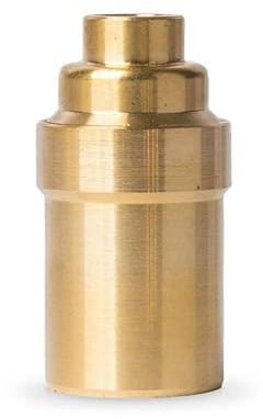 Vintage Glattmantel Lampenfassung aus Messing, M10x1 Deckel - Made in Europe - E14, Messing Finish