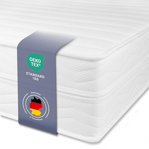 Träumegut24 HydroCell 7-Zonen Matratze 90x200 cm | Härtegrad wählbar | Höhe 16cm | Ergonomische Kaltschaummatratze | Oeko-TEX® | (H3&H4, 90x200cm, 16cm)