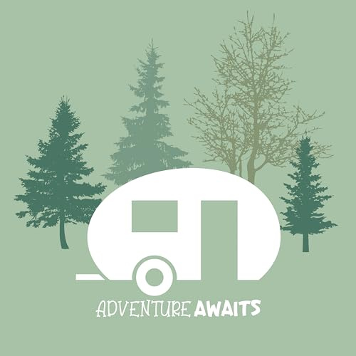 20 Servietten Wohnwagen in der Natur Zeltplatz 24cm